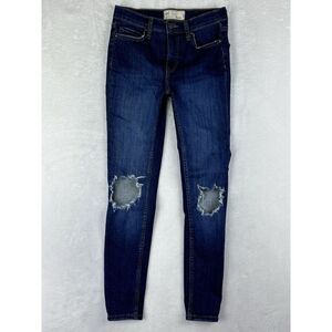 Free‎ People Jeans Women's Destroyed Mid Rise Skinny Jeans Size 26